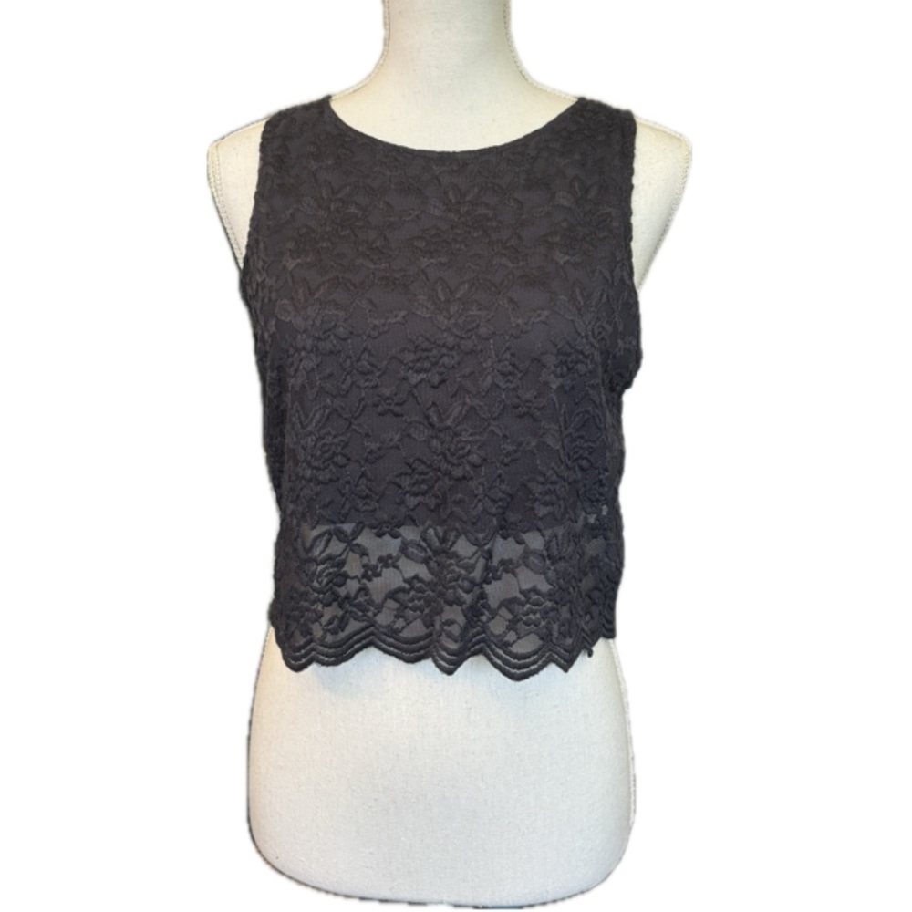 FREE PEOPLE Cropped Lace Tank
